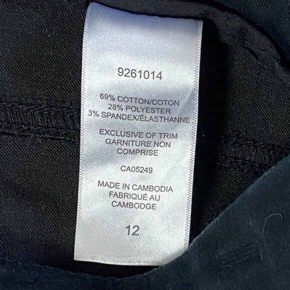 Up! Pull on Jeans Black Straight Leg High Rise Size 12 - Picture 7 of 11